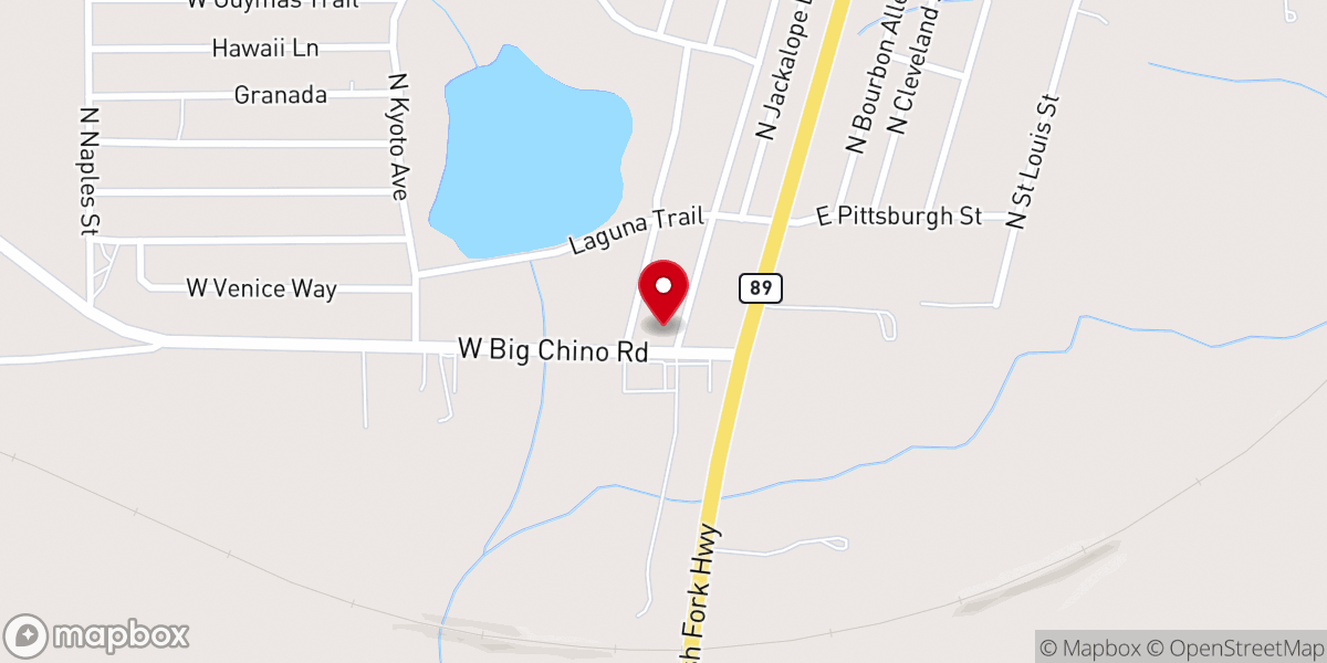 Map showing location of Paulden Country Church