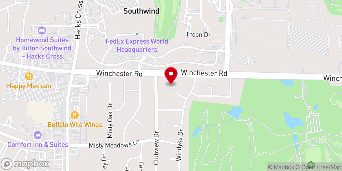 Map showing location of St Mark's United Methodist Church