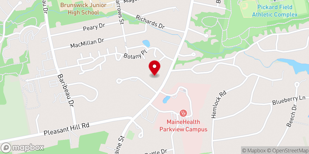 Map showing location of Maine Street Church