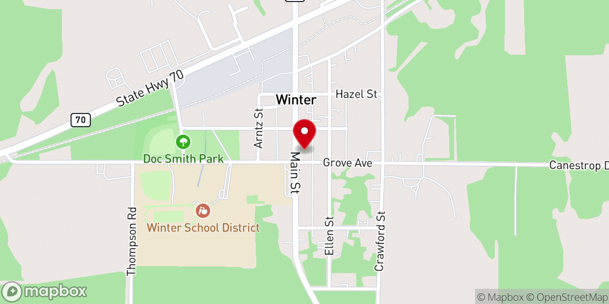 Map showing location of St. Peter Catholic Church