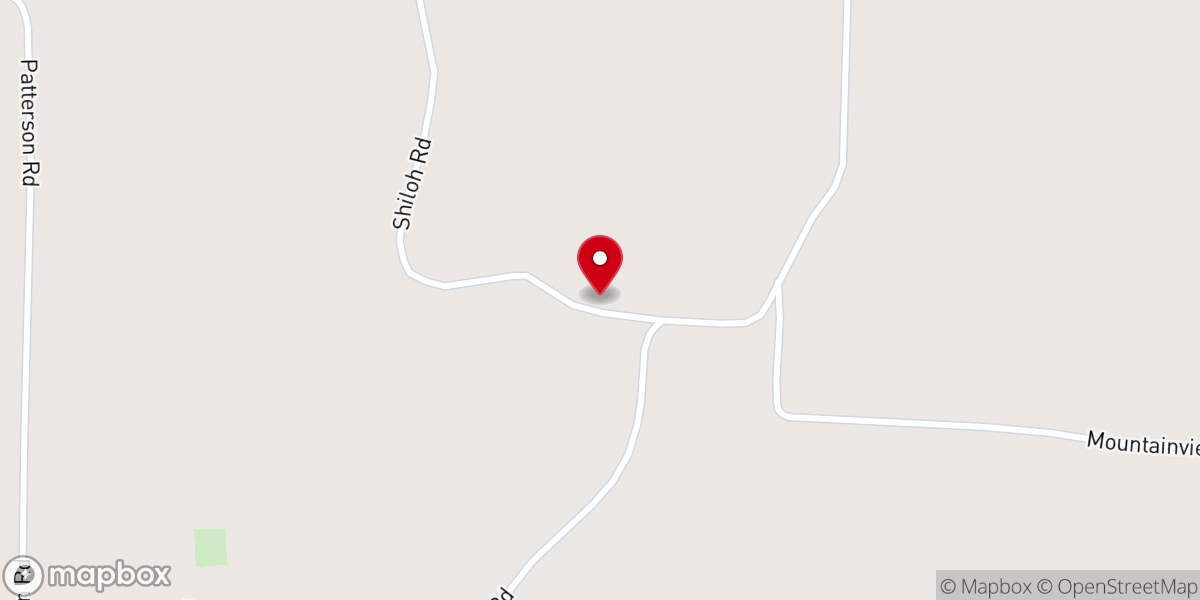 Map showing location of Shiloh Church
