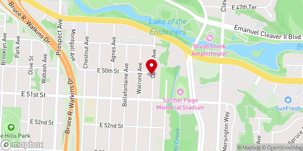 Map showing location of Guided Light Missionary Baptist Church