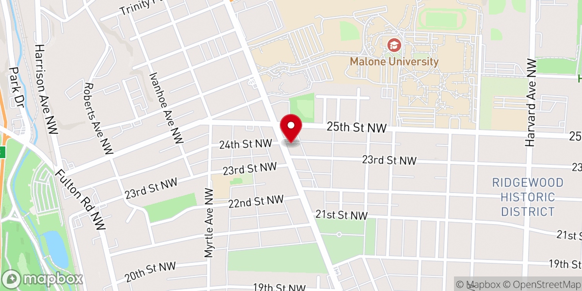 Map showing location of Grace United Church of Christ