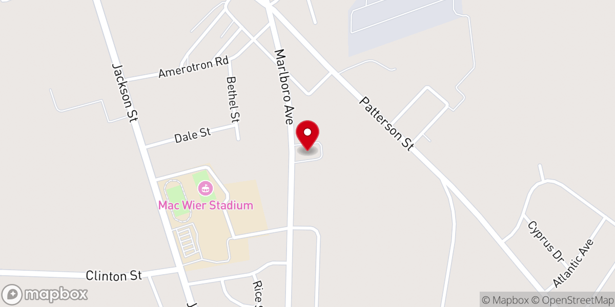 Map showing location of First Assembly of God Church
