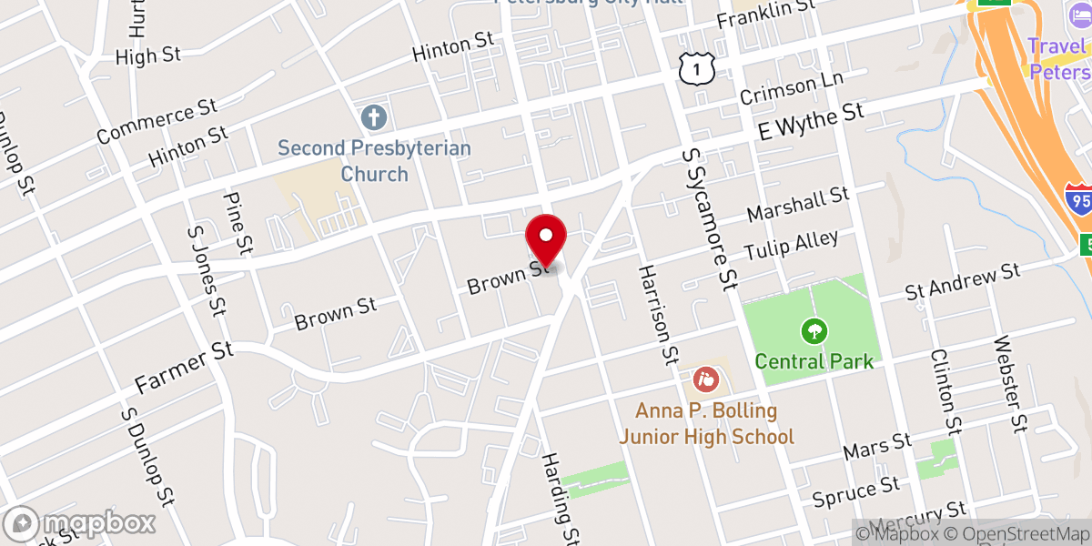 Map showing location of Free Temple Outreach Ministry