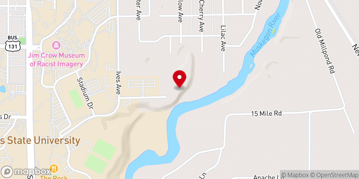 Map showing location of St. Paul Campus Parish