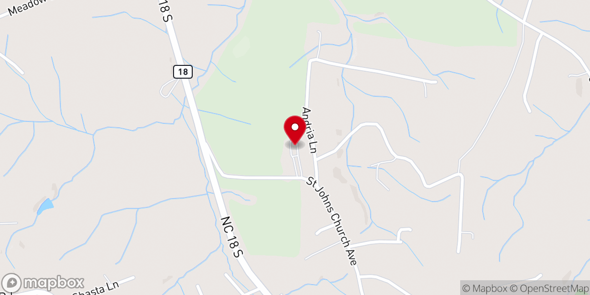 Map showing location of St John Baptist Church
