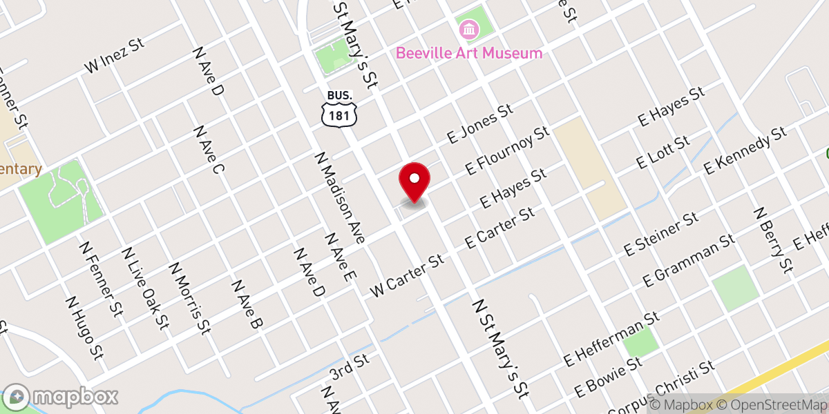 Map showing location of First Presbyterian Church