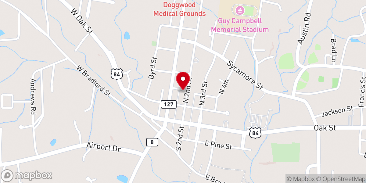 Map showing location of La Salle Veteran's Office