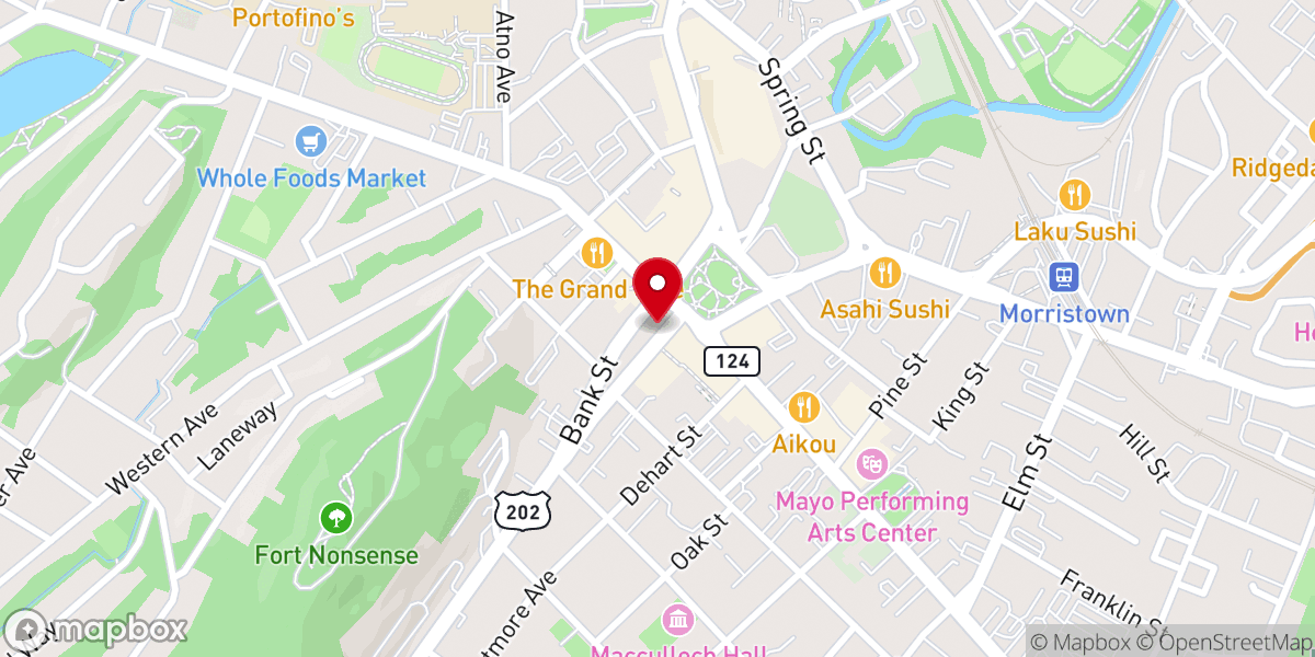 Map showing location of Market Street Mission - Morristown