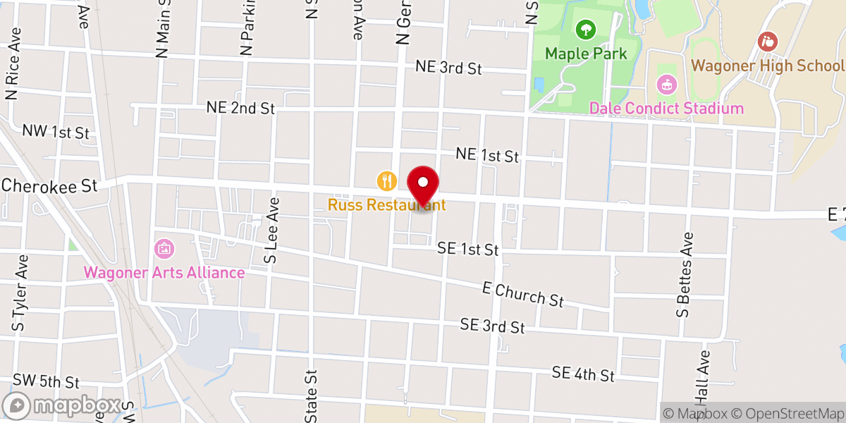 Map showing location of United Church