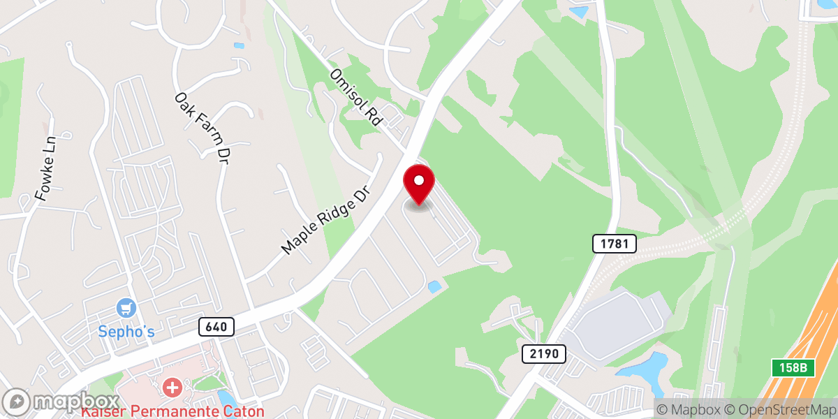 Map showing location of Mount Olive Baptist Church