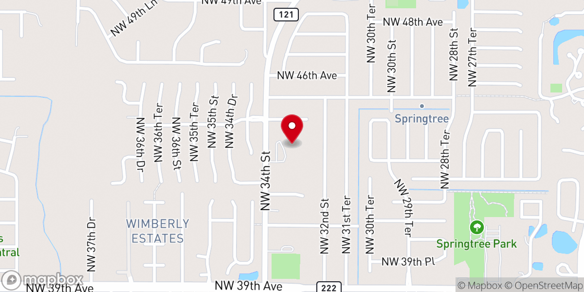 Map showing location of Unitarian Universalist Fellowship of Gainesville, FL