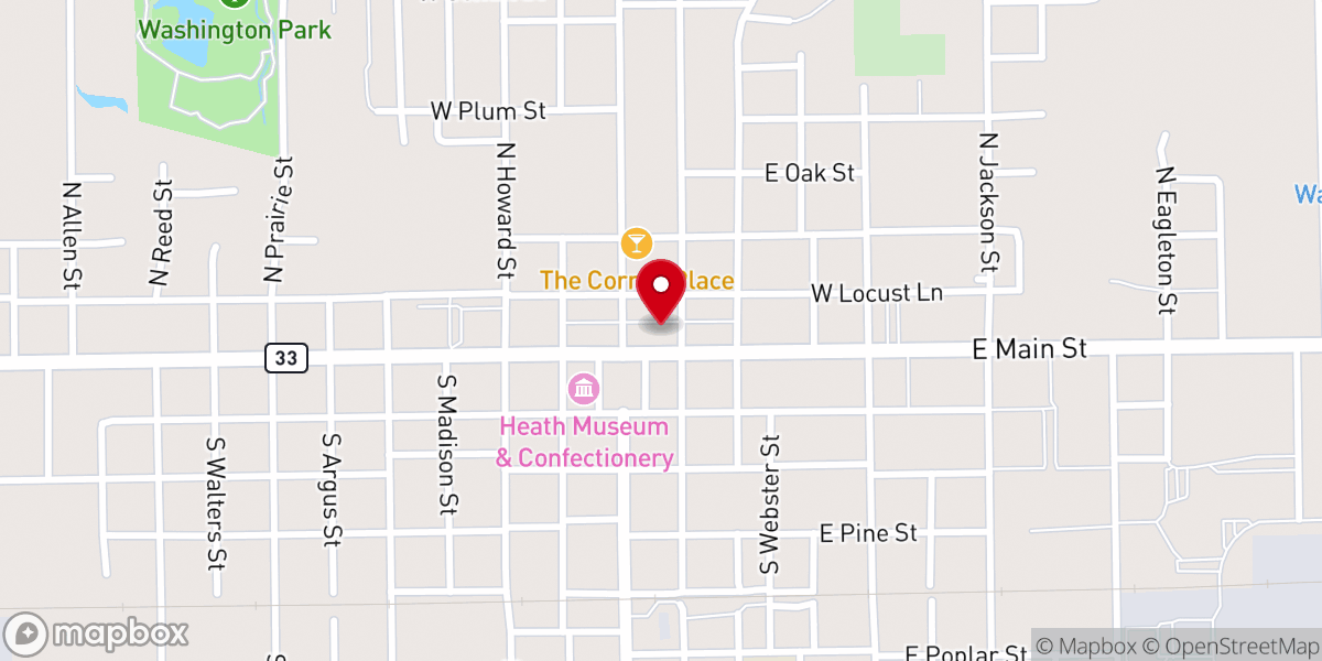 Map showing location of Turn About Consignment Center