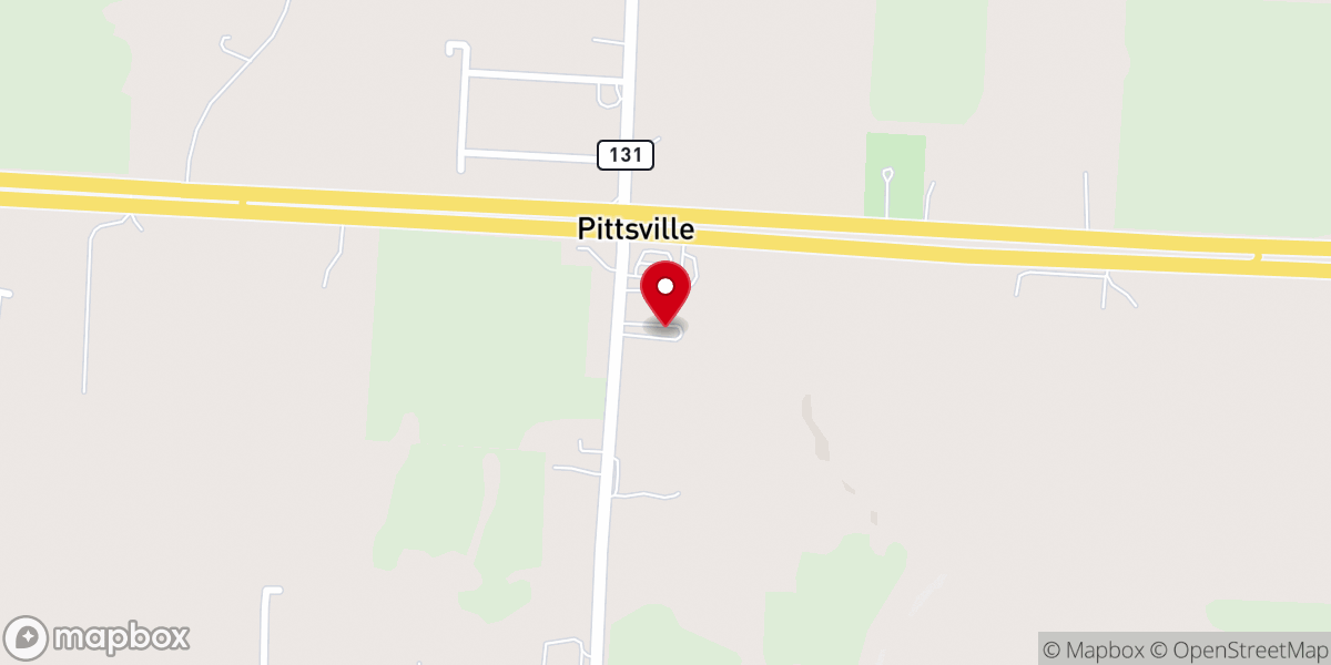 Map showing location of Enon Baptist Church