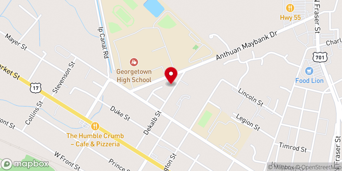 Map showing location of The Salvation Army of Georgetown