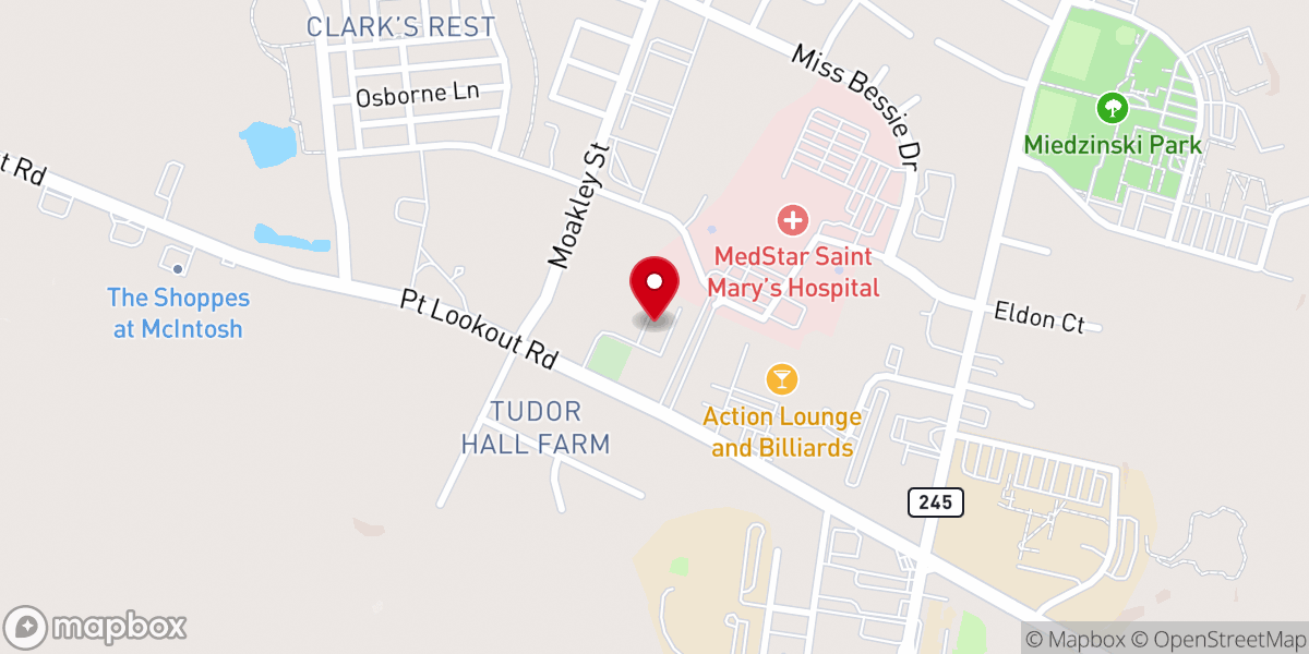 Map showing location of First Saints Community Church