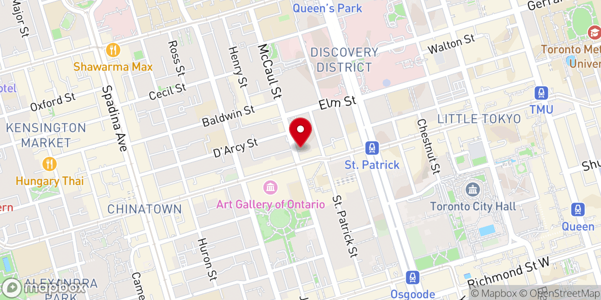 Map showing location of St. Patrick's Catholic Church