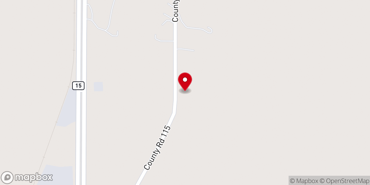 Map showing location of Beaver Dam Church