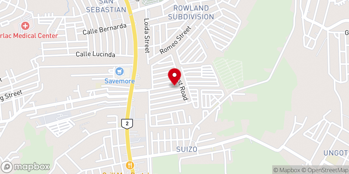 Map showing location of Bethesda Bible Baptist Church Tarlac
