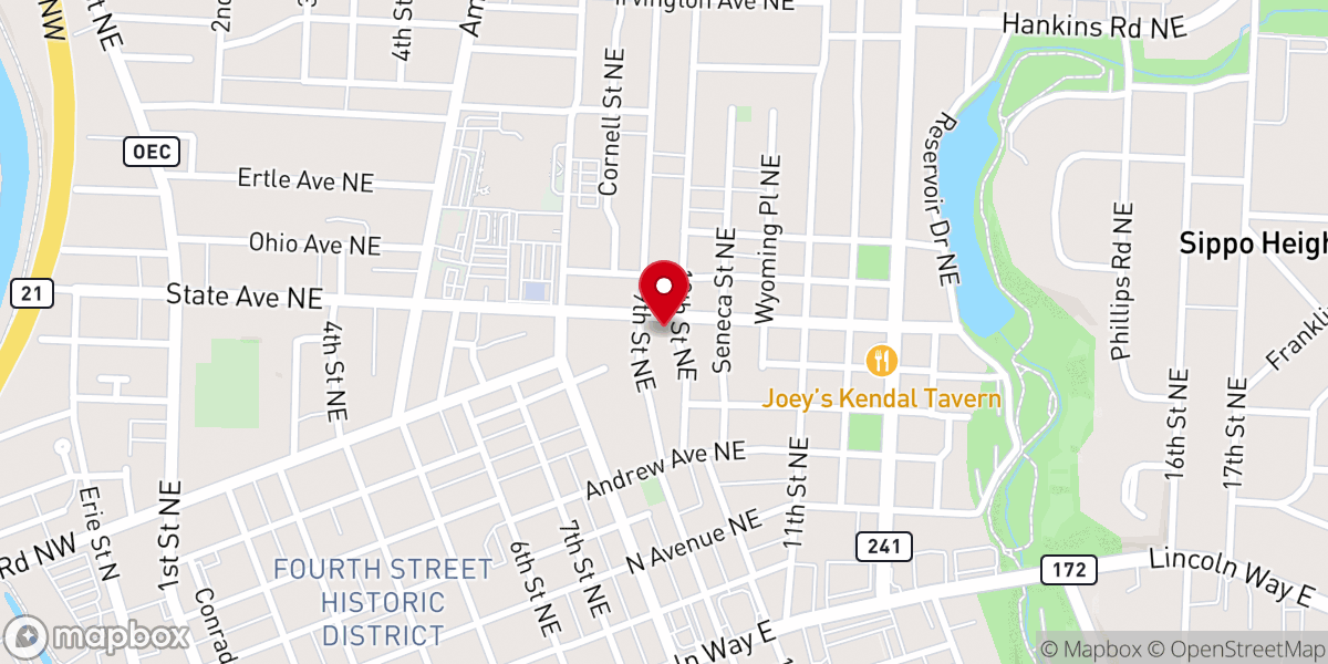 Map showing location of Massillon Church of Christ