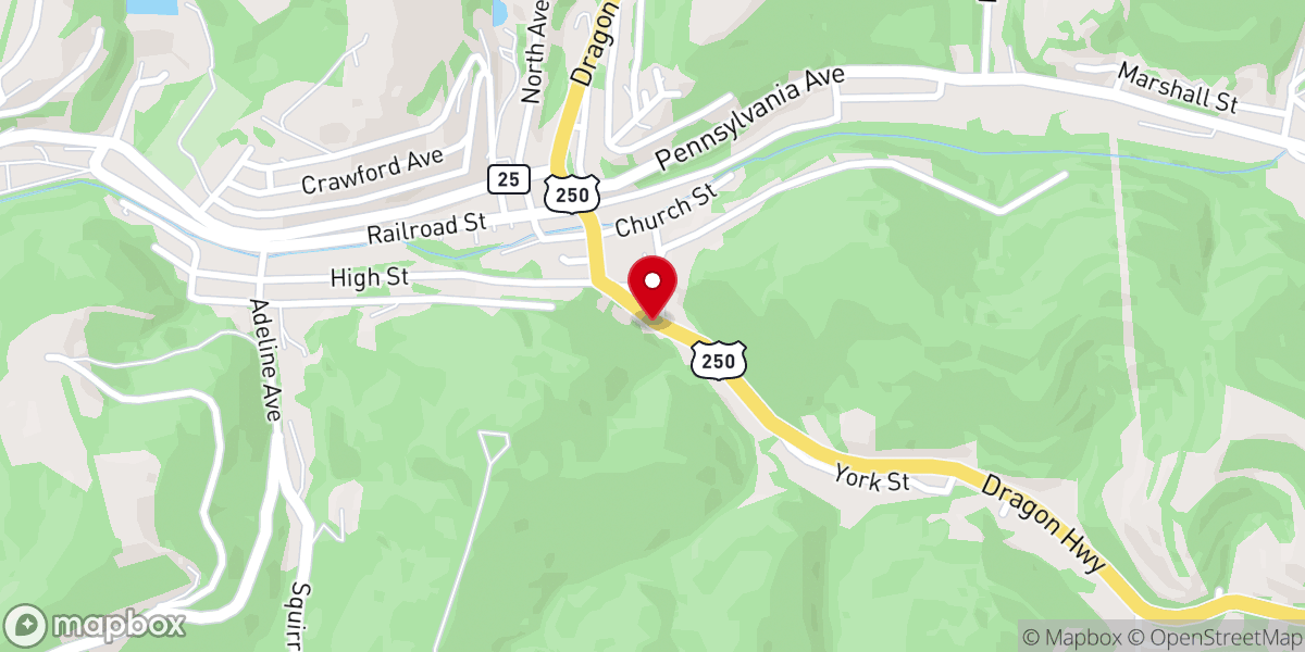 Map showing location of Blue & Gold Christian Center
