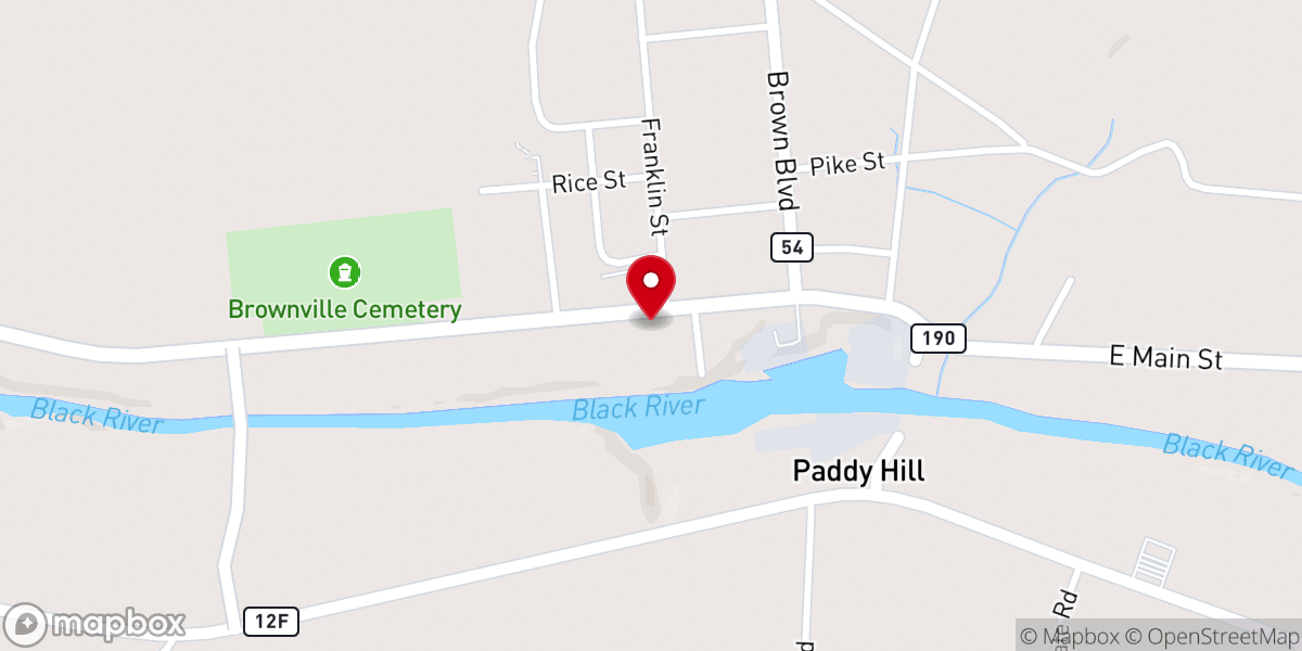 Map showing location of Parish Center