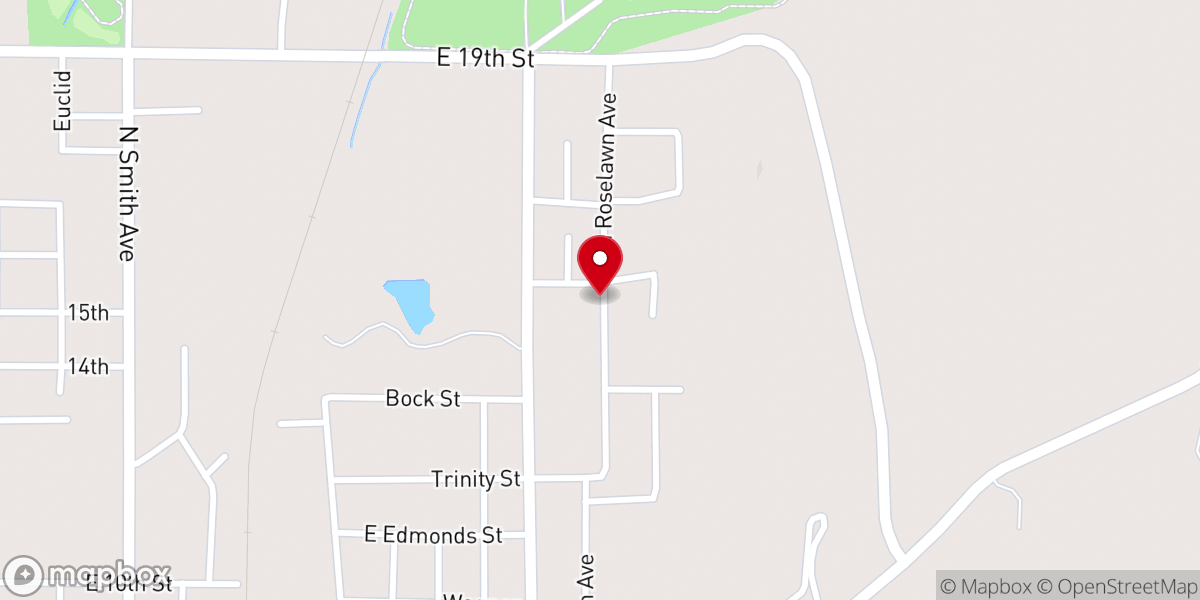 Map showing location of Olive Branch Baptist Church
