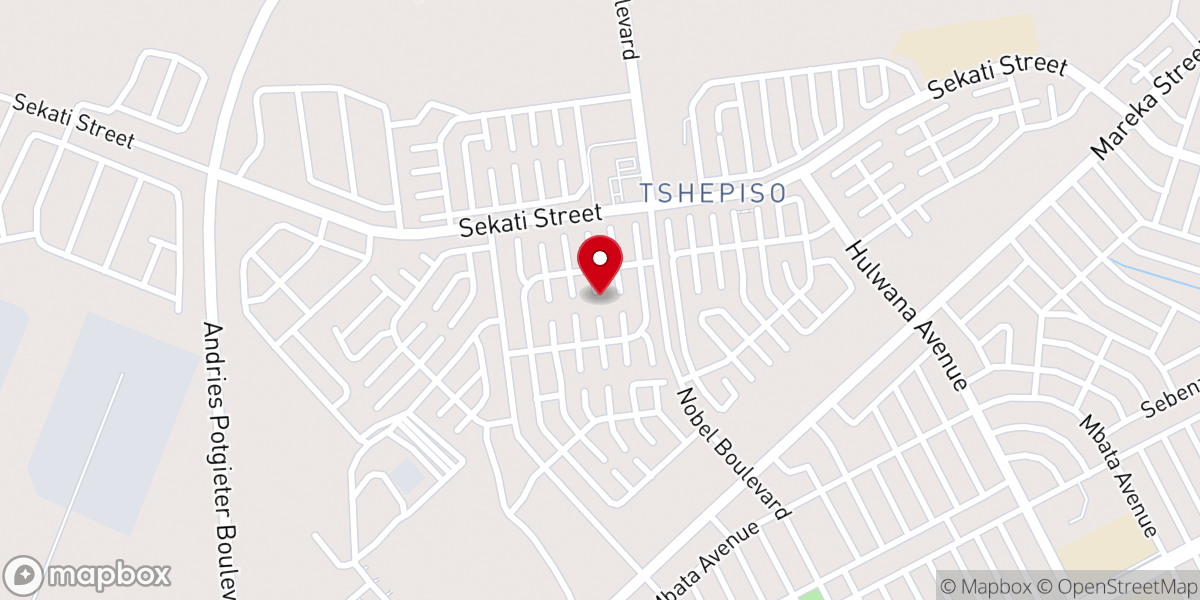 Map showing location of Alfa and Omega Ministry
