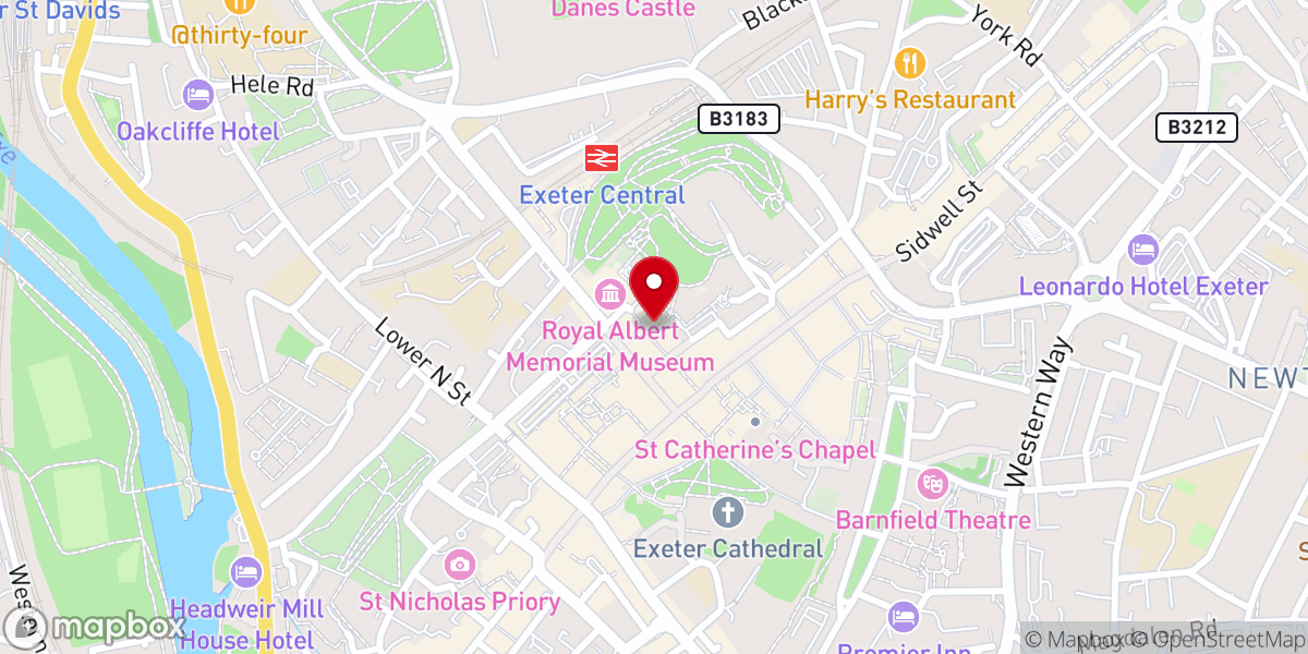 Map showing location of St John the Baptist Lodge