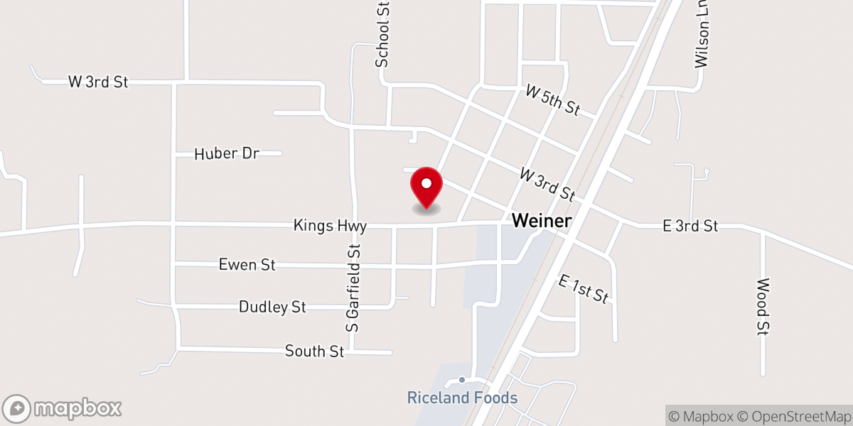 Map showing location of St. Anthony Catholic Church
