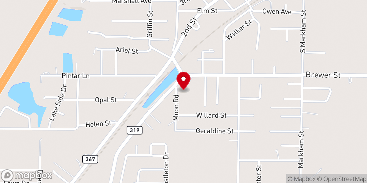 Map showing location of Cornerstone Church