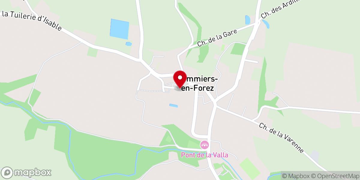 Map showing location of Prieuré de Pommiers-en-Forez