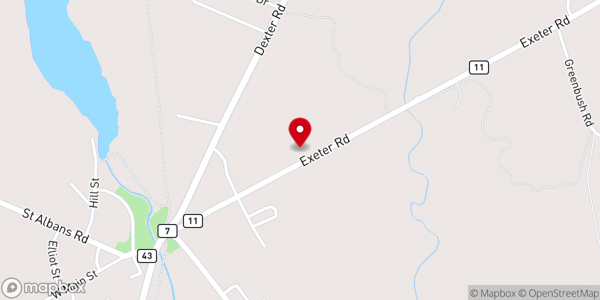 Map showing location of Corinna Seventh-day Adventist Church