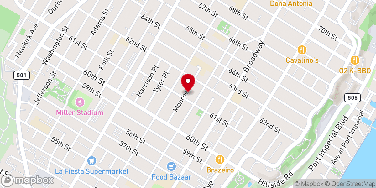 Map showing location of St Paul's United Methodist Church