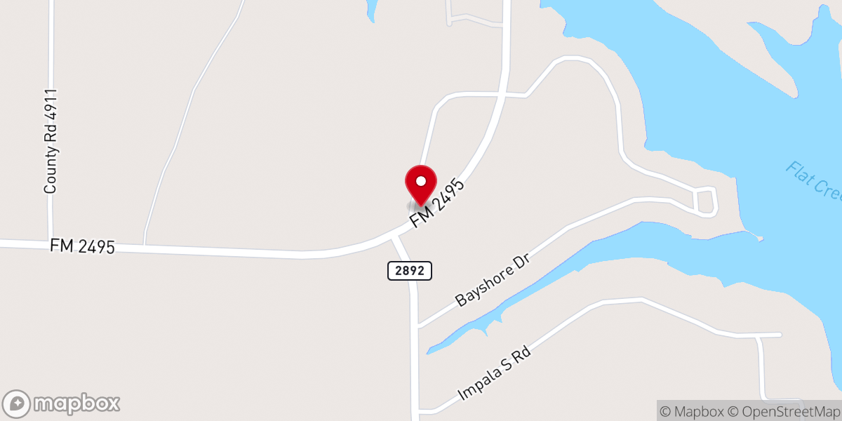 Map showing location of Lake Athens Baptist Church
