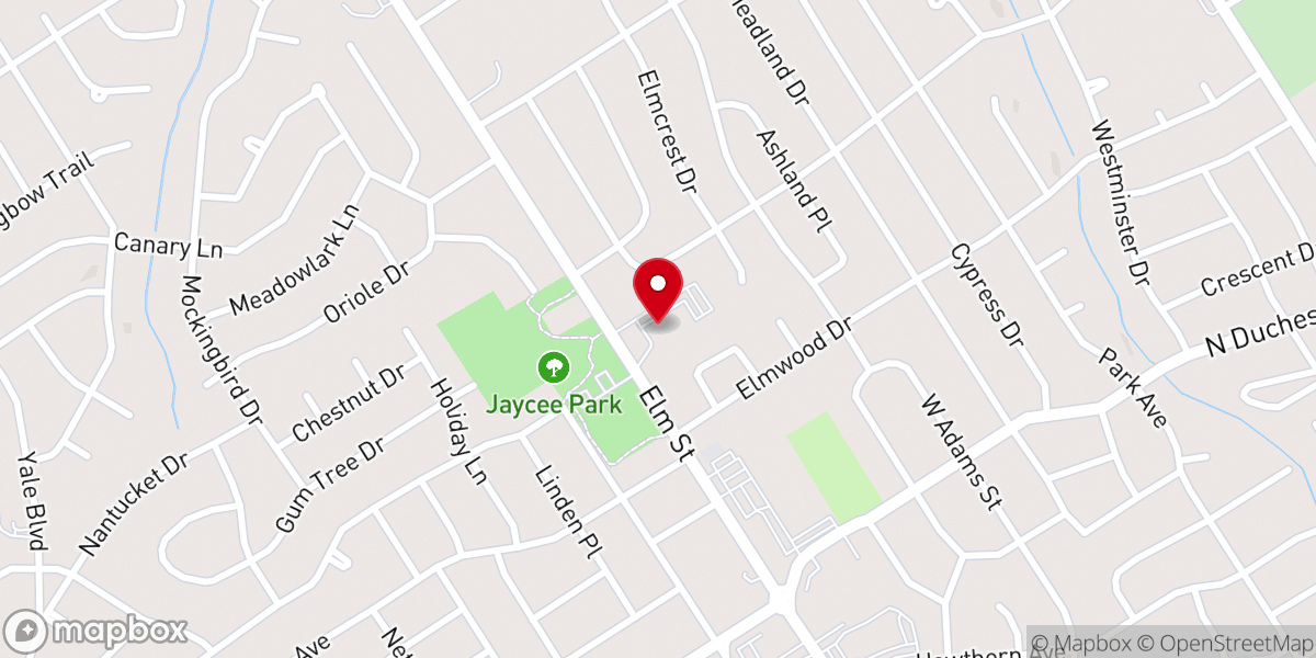 Map showing location of Our Savior Lutheran Church