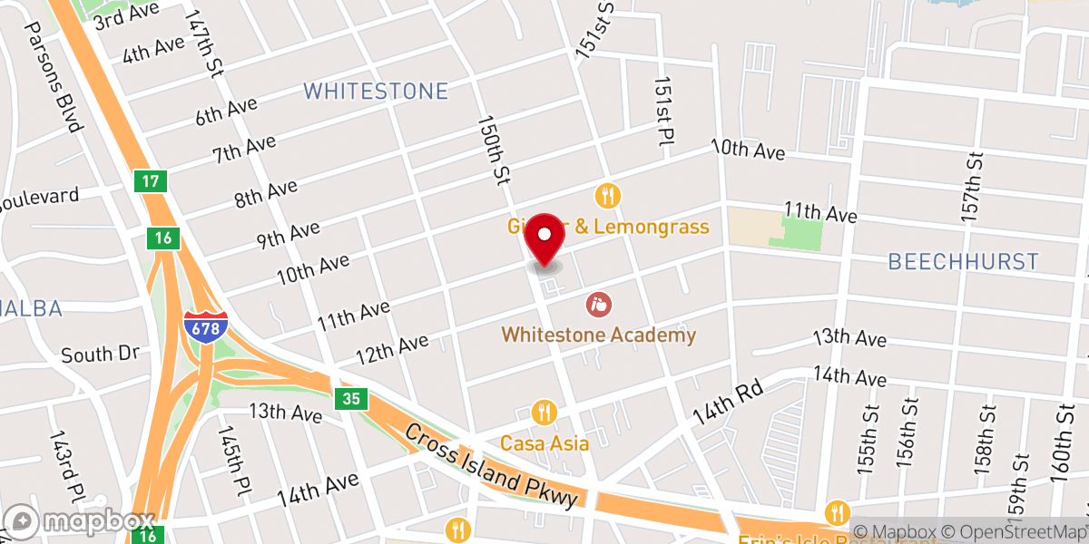 Map showing location of Holy Cross Greek Orthodox Church