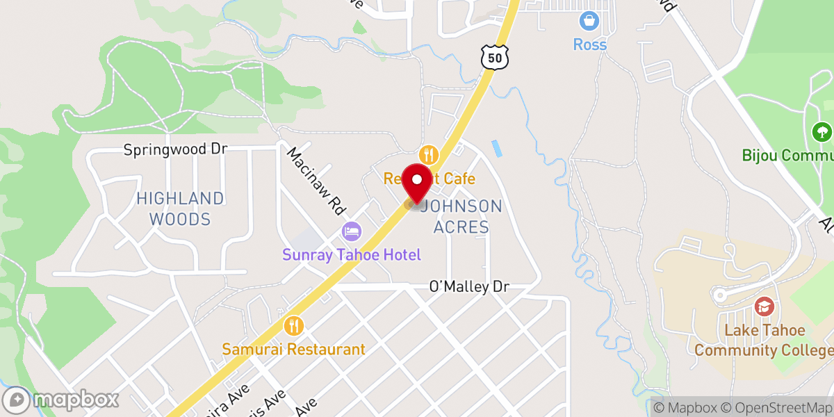 Map showing location of Honesco Weddings