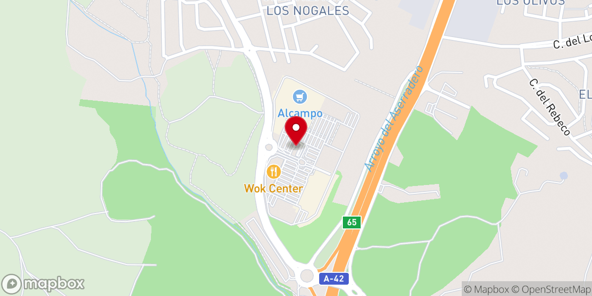 Map showing location of McDonald's