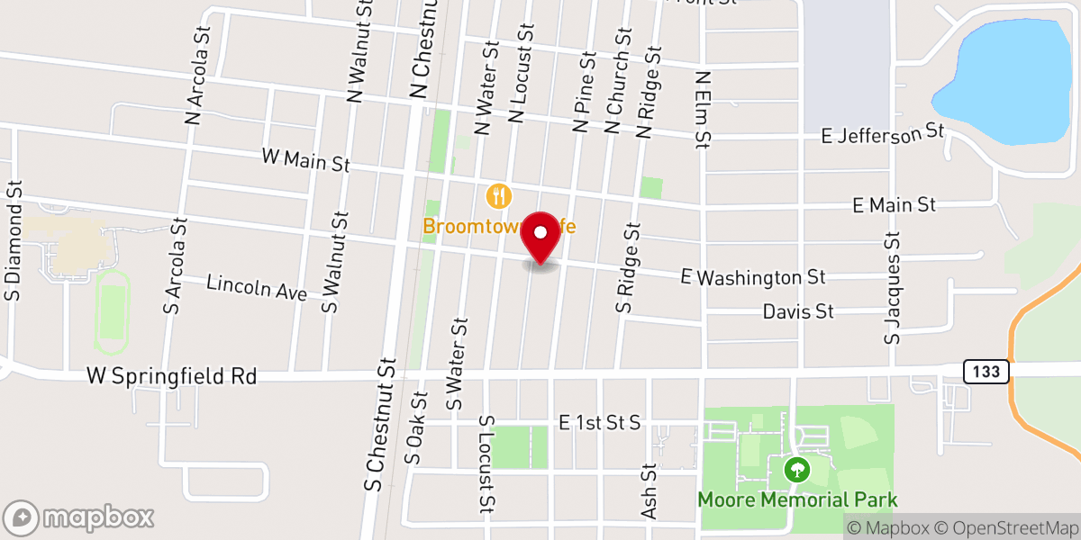 Map showing location of St John the Baptist Catholic Church