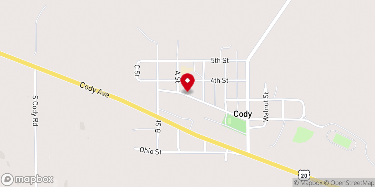 Map showing location of Sandhills Church of Hope