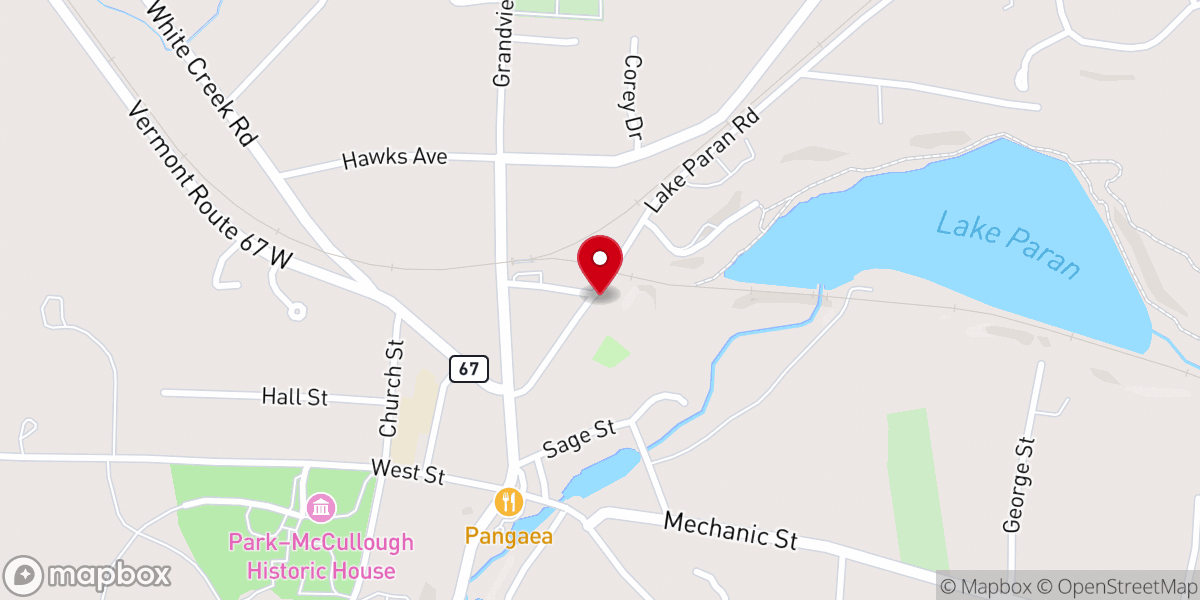 Map showing location of Saint John the Baptist Church - Food Distribution Center