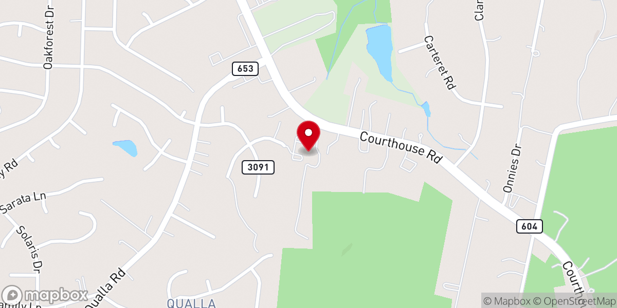 Map showing location of Southwest Church of Christ