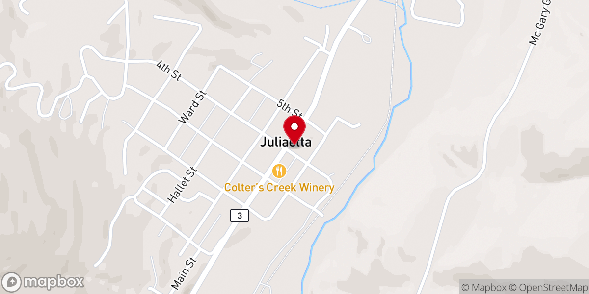 Map showing location of Juliaetta Community Church
