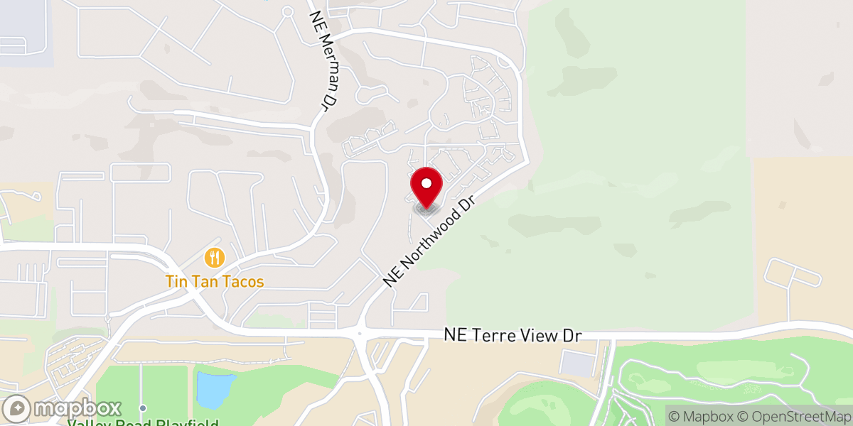 Map showing location of Aspen Village Apartments