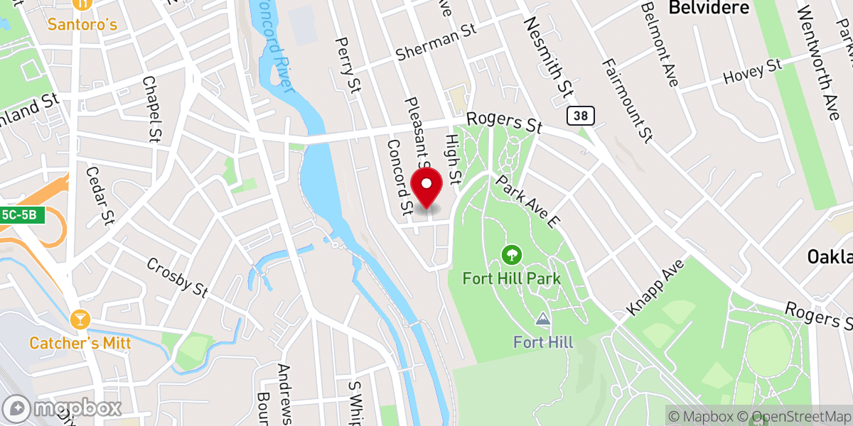 Map showing location of New Life Baptist Church