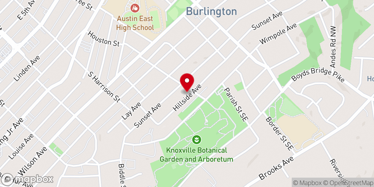 Map showing location of Living Word Baptist Church