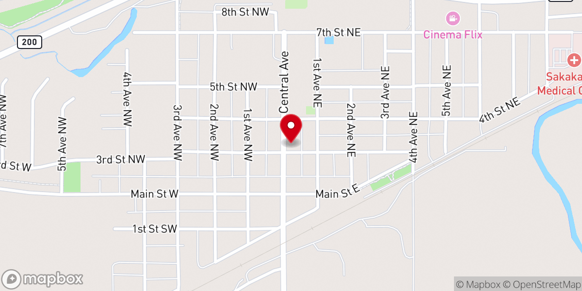 Map showing location of Hazen Methodist Church