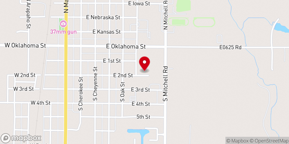 Map showing location of Cristo Rey Baptist Church